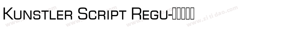 Kunstler Script Regu字体转换